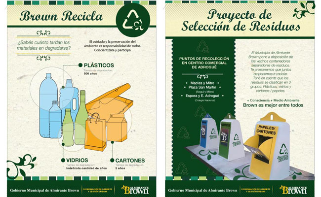 Lanzan un programa de selección de residuos en Almirante Brown ...