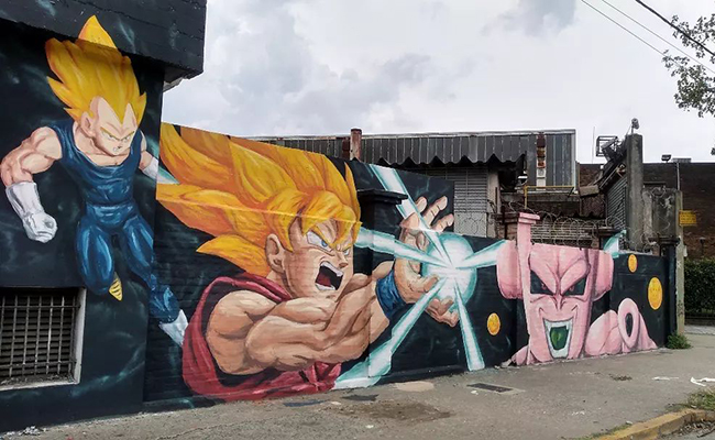 Un mural en Burzaco revive la nostalgia de los fanáticos de Dragon Ball -  Noticias de Brown